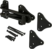 Vista 1 de Prime-Line U 11447 - Protector de puerta de barra oscilante con cerradura auxiliar de alta seguridad, acabado negro mate (paquete individual)