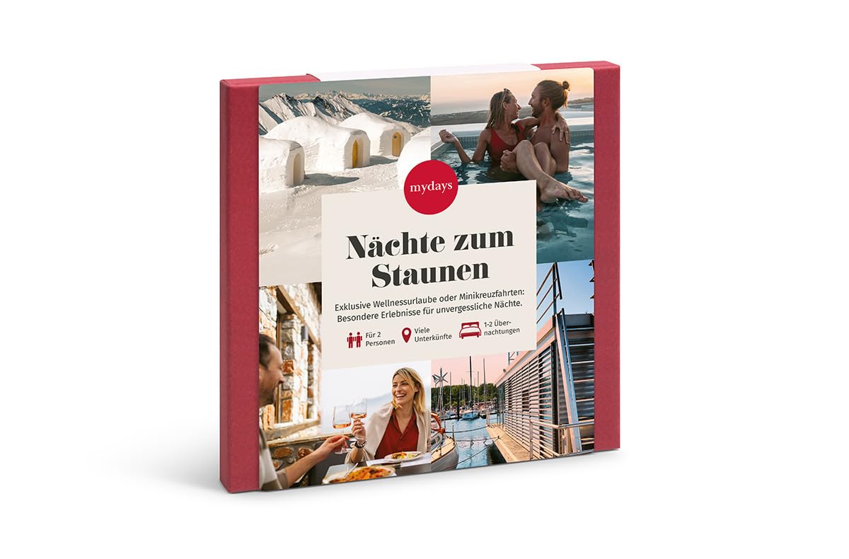 mydays Geschenkbox Nächte zum staunen | Besondere Erlebnisse für unvergessliche Nächte