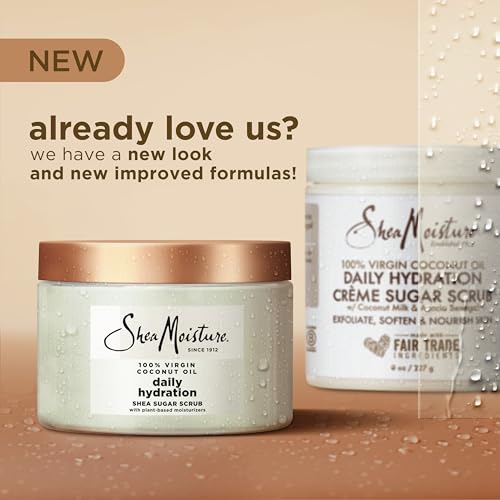 SheaMoisture Shea Sugar Body Scrub For Nourish And Replenish Skin Virgin Coconut Oil Daily Hydrating Body Scrub With 24h Shea Moisture Nutrients 12 oz - Image 5