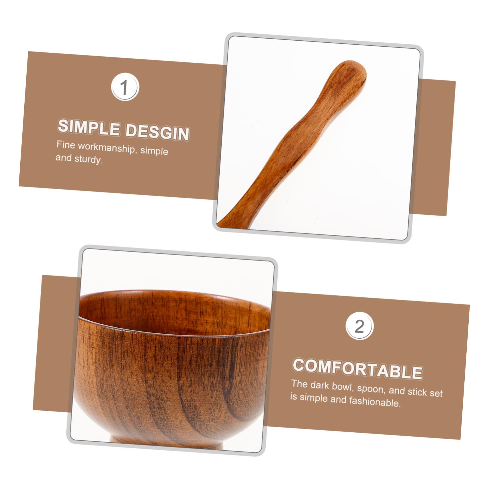 Healeved 4sätze Holz-masken-schalen Und Rührwerkzeugen Für - Hautfreundliche Beauty-zubehör Für Ihre Persönliche Pflege Praktisch Für Reisen Und Einfache Anwendung