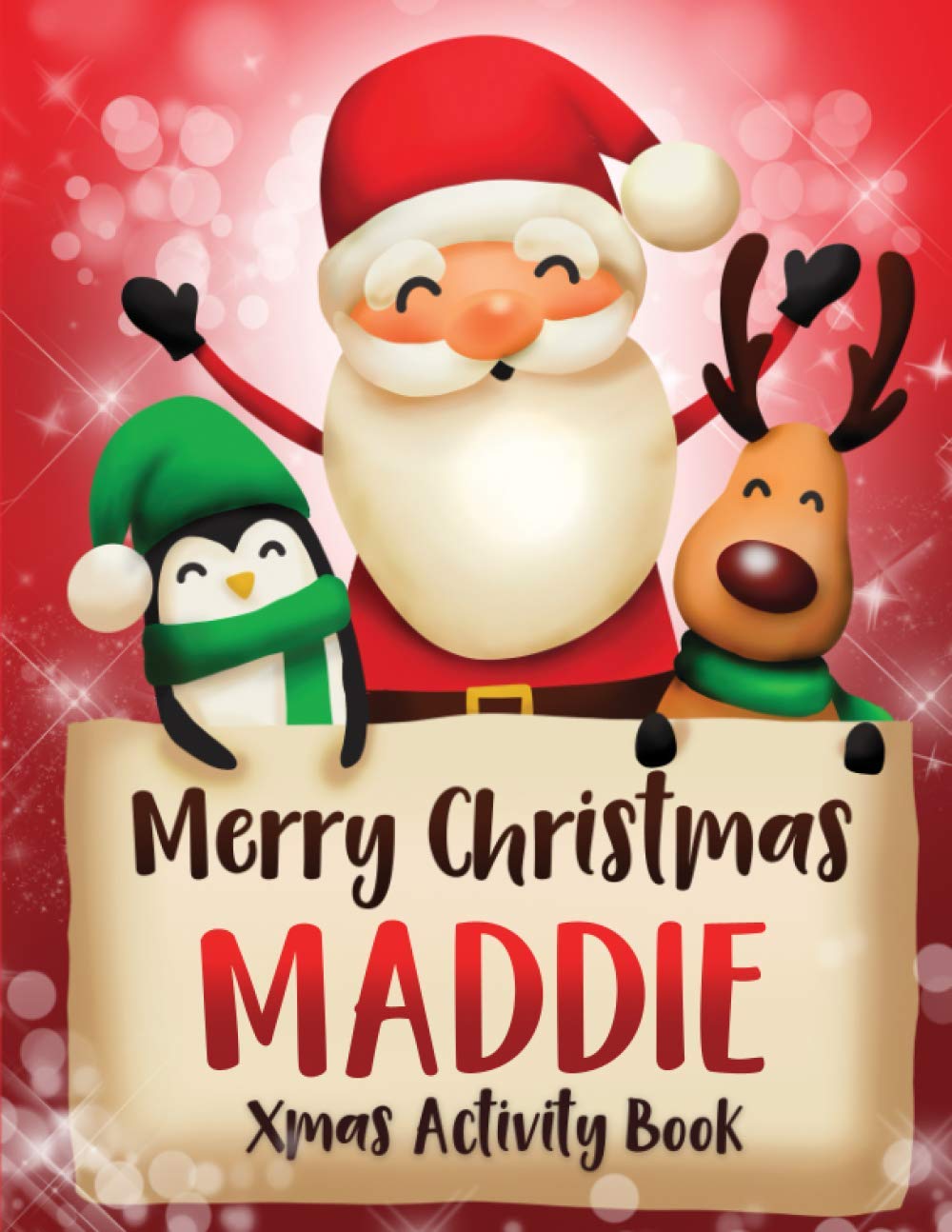 Merry Christmas Maddie: Fun Xmas Activity Book, Personalized for Children, perfect Christmas gift idea