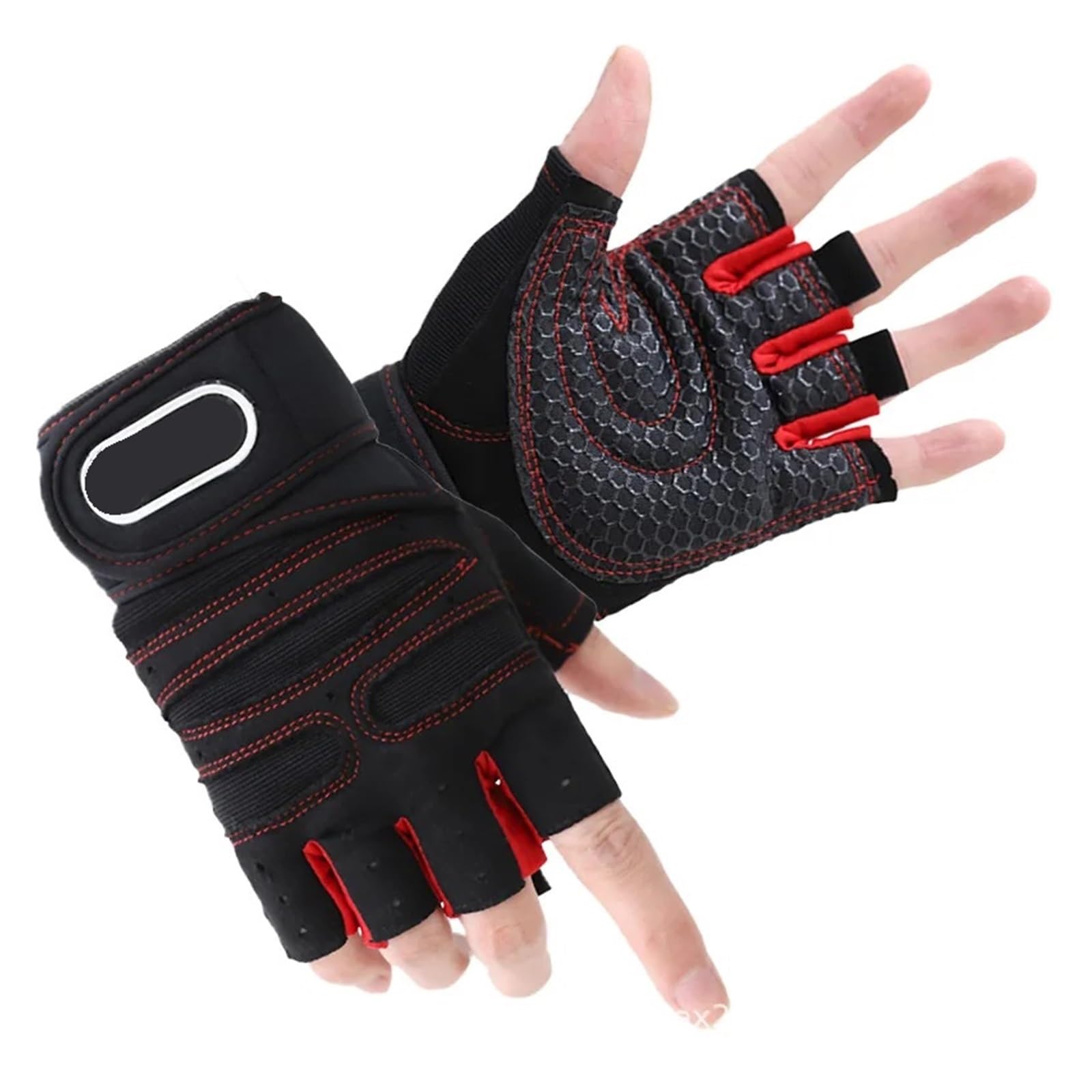 Guantes con mancuernas para hombre y mujer, guantes antideslizantes para levantates para levantamiento de pesas, culturismo, entrenamiento deportivo, Protector de muñeca, guantes de gimnasio