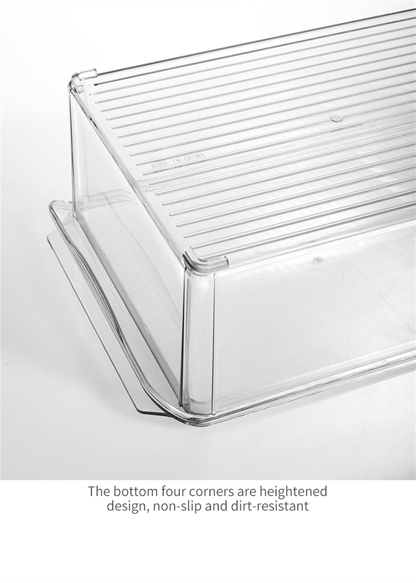 Cocina refrigeradora Caja de almacenamiento de fresco fresco de plástico Caja sellada de plástico Fruta Vegetal Vegetal Almacenaje Contenedor (Color : Wide L)