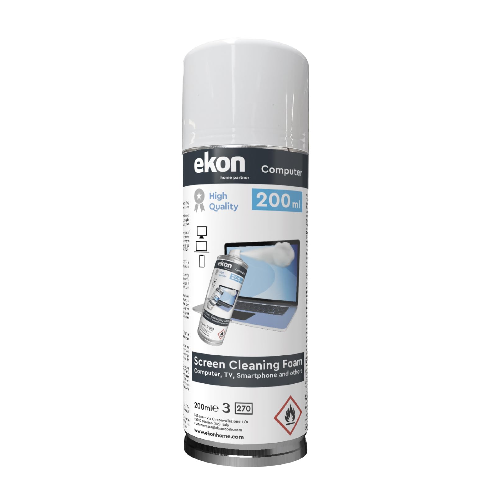 Ekon Espuma de pantalla, espuma para pantalla, 200 ml