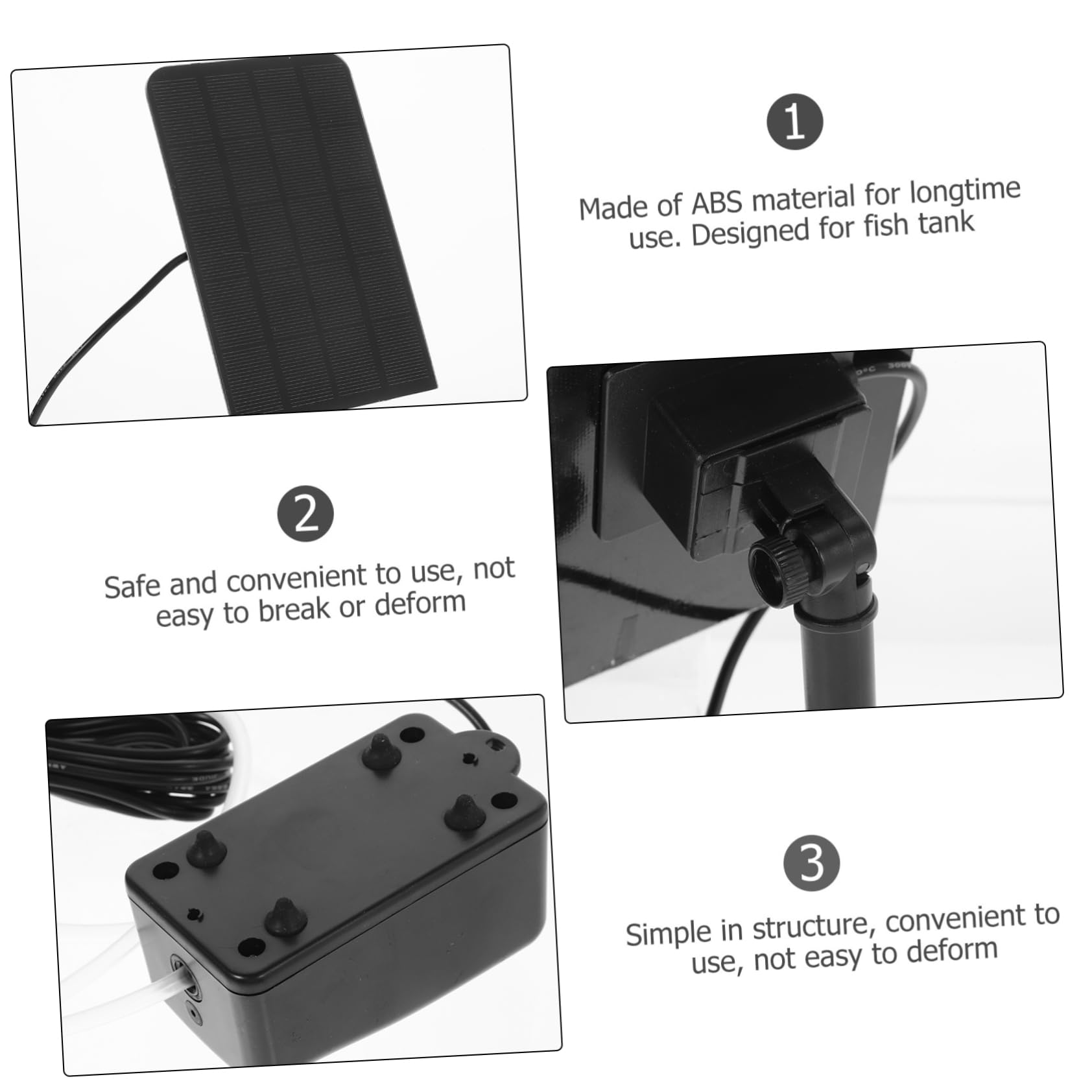 Housoutil Pompe À Solaire Pompe À Air Solaire Ponde De D'Aquarium Aérateurs