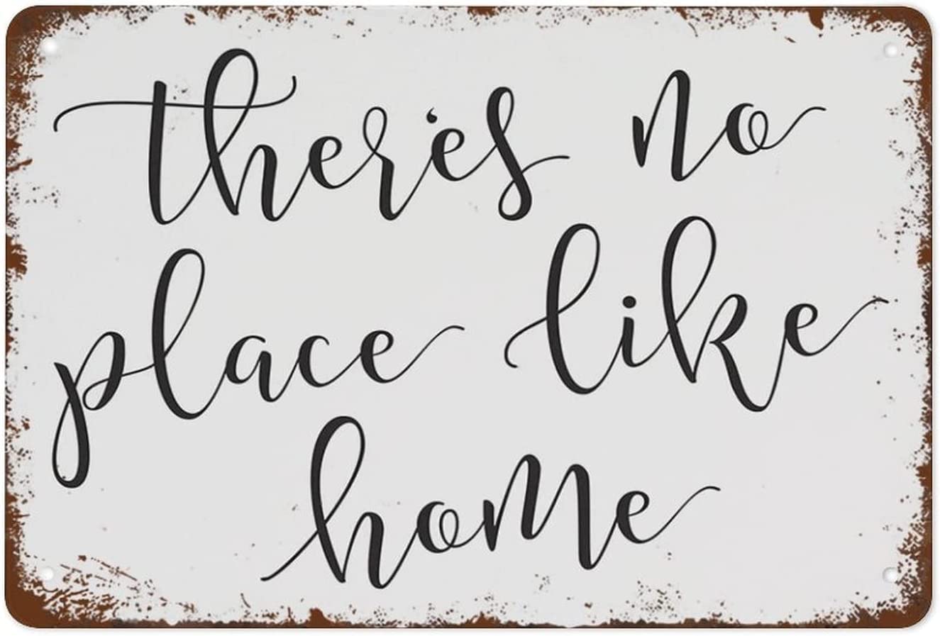Kwqdozf Tin Sign-10 12X16inch There's No Place Like Home Vintage Metal Aluminum Tin Sign Door S