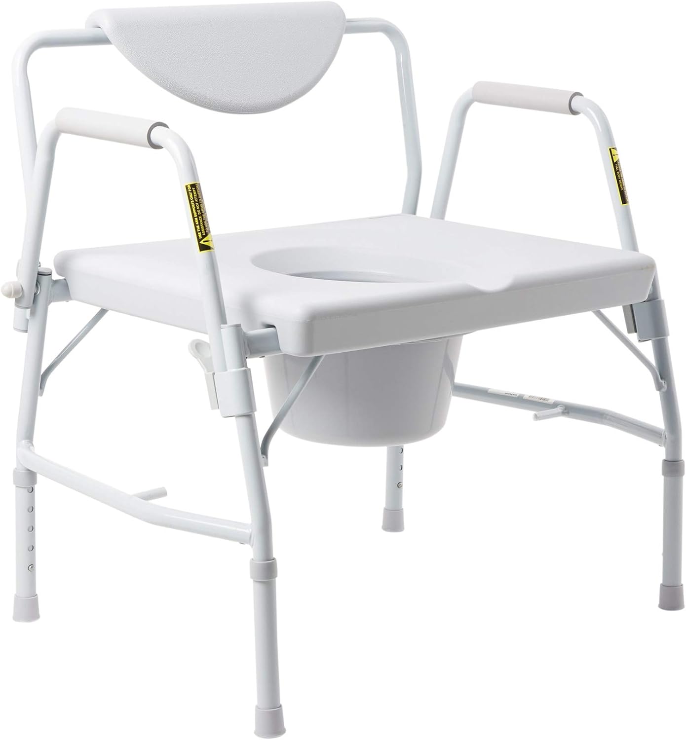 McKesson Heavy-Duty Bariatric Commode Chair with 12 qt Bucket, 1000 lbs Weight Capacity, 23 1/4 in Seat Width, 1 Count