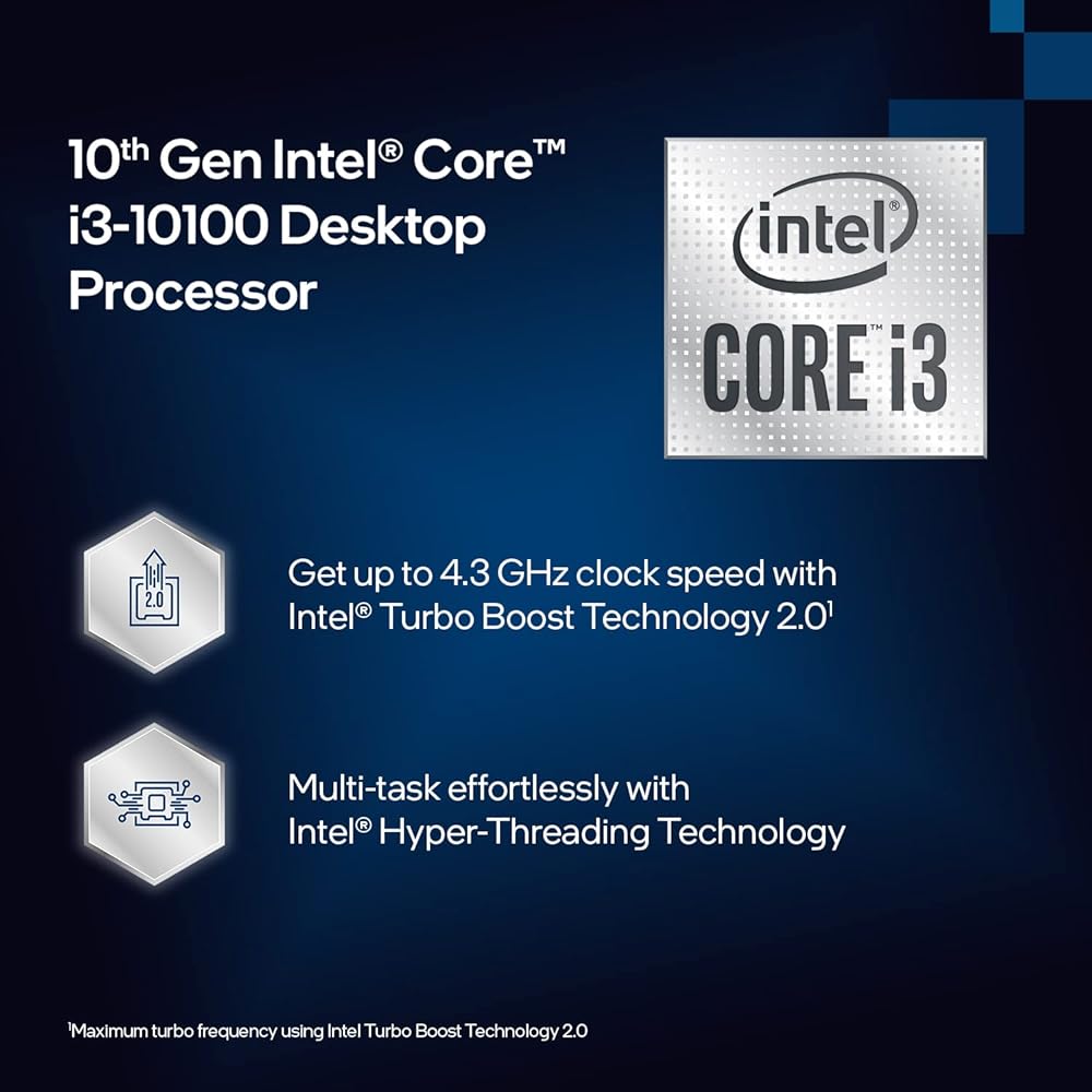Intel Core i3-10100, 4 Cores & 8 Threads Desktop Processor with Intel UHD Graphics 630 thumbnail 5