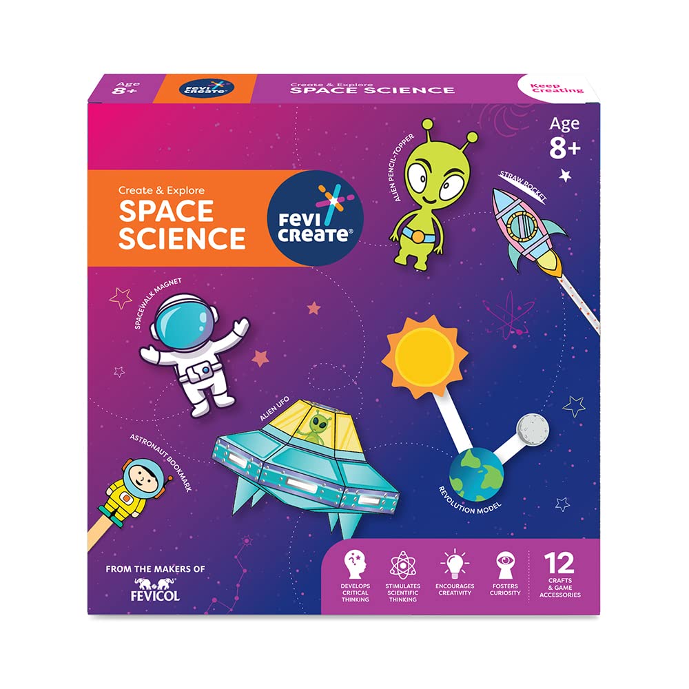 Fevicreate Space Science Art & Craft Kit | 12-Space-Themed Templates to Teach your Child about Space | Screen-Free Learning & Engagement | By Fevicol | Best Gift for Kids, Boys & Girls 8+ years (B0B5DZ19K3) Amazon Price History, Amazon Price Tracker