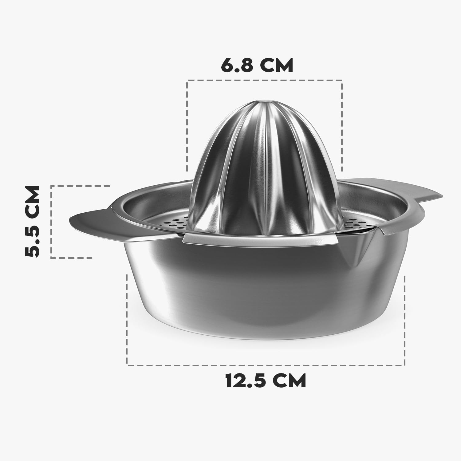 Lemon Squeezer,Stainless Steel Fruit Hand Press Juice Citrus Lemon Juicer with Strainer& 350ML Container Manual Lemon Slice Squeezer Fruit Juicer for Squeezing Lemon Fruit Juice - Image 4