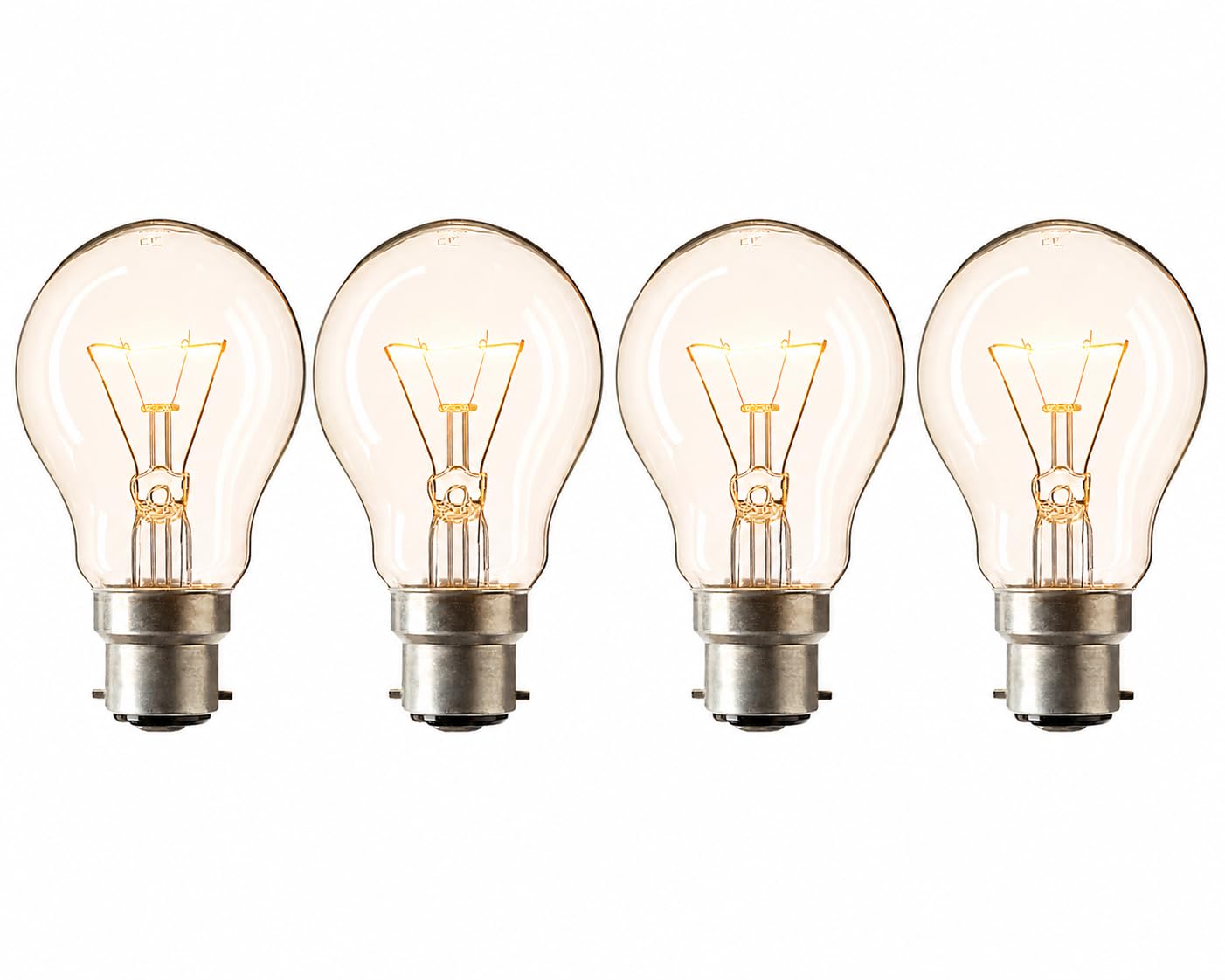 AHUJA INTERNATIONAL GLS Incandescent Filament Bulb B22 Base, 100W Clear Warm Light Bulb for Home & Office, Standard Glass Lamp (Pack of 4)-image-44