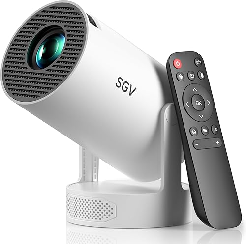 SGV Mini proyector inteligente para dormitorio, soporte 4K, proyector portátil para exteriores con Android 12, WiFi y Bluetooth 5.3, Keystone disponible en Yaxa Guatemala