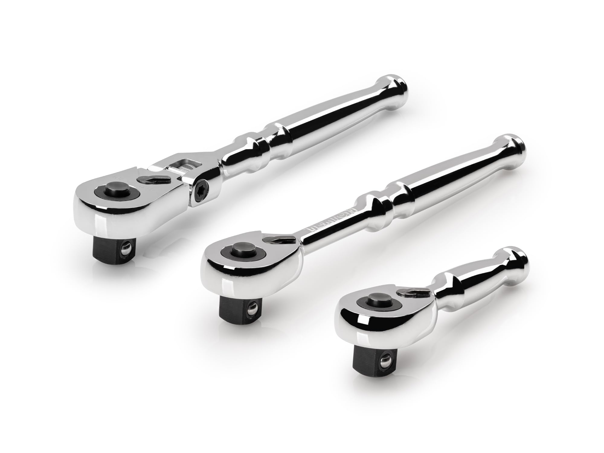 TEKTON 3/8 Inch Drive Quick-Release Small Body Ratchet Set, 3-Piece (3, 6 in., 6 in. flex) | SRH99122