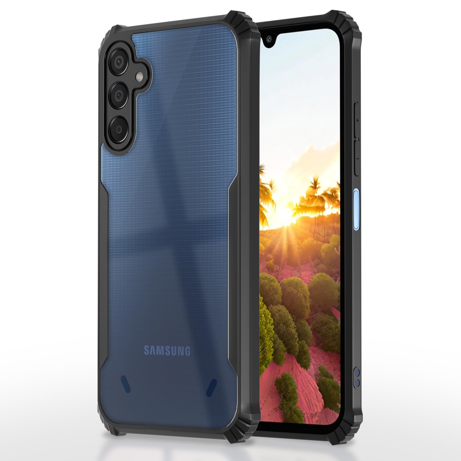 Pikkme Back Cover | Crystal Clear Transparent Back | Ultra Hyrbid | Full Camera Protection | Raised Edge | Bumper Back Case for Samsung Galaxy F15 5G / M15 5G / M15 Prime 5G (Black) (B0D2GG3FRJ) Amazon Price History, Amazon Price Tracker