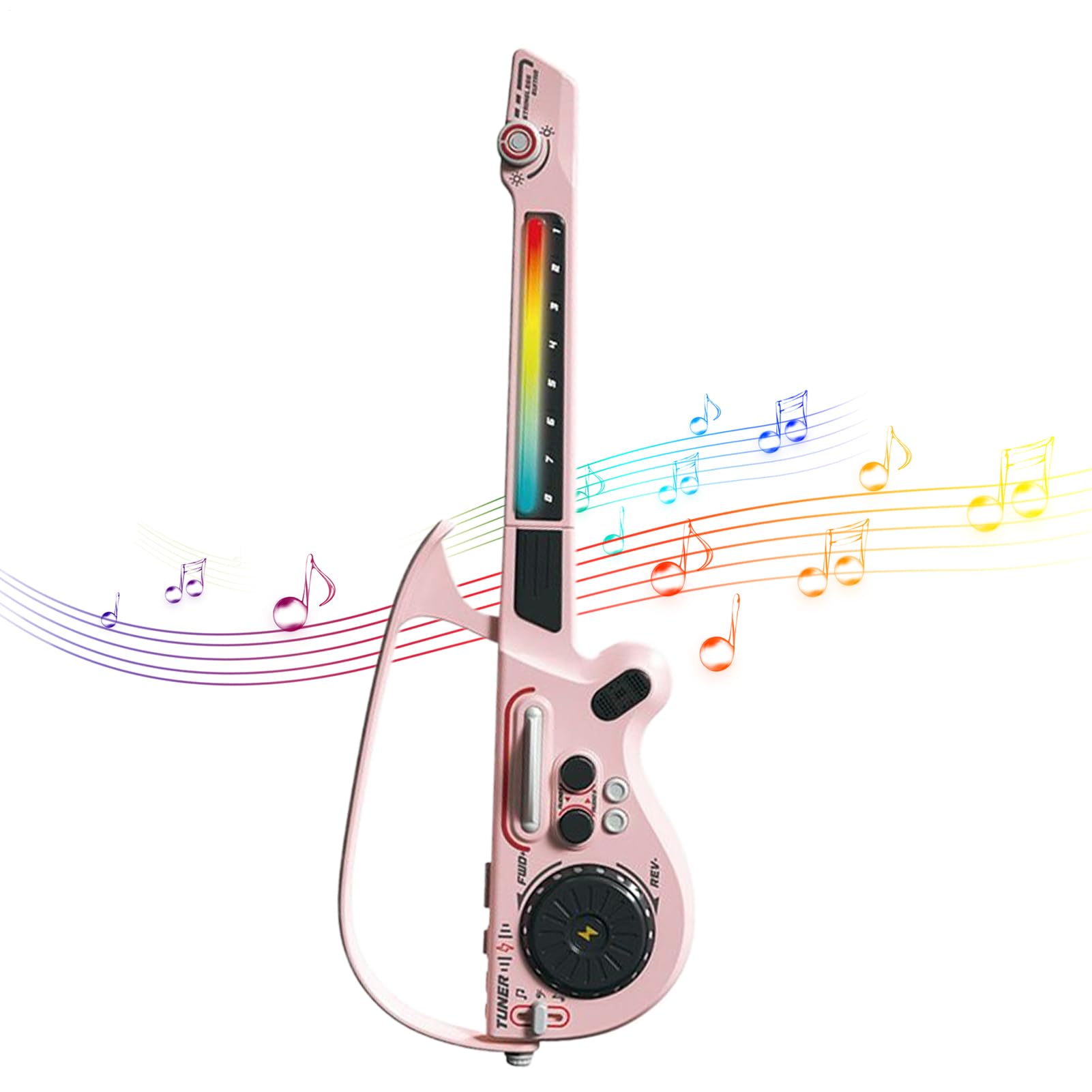 Chitarra per Bambini Giocattolo Educativo Senza Corde e Wireless | Set Chitarra Basso Musicale Per Ragazzi Ragazze Principianti Pratica Casa Viaggio Regalo Compleanno Natale