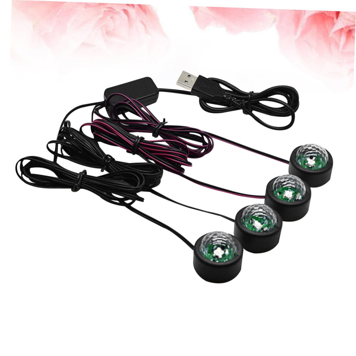 PRETYZOOM Lamp USB Car Lights for Decoration Voice Control High Brightness Low Power Consumption for Cars and Outdoor Use