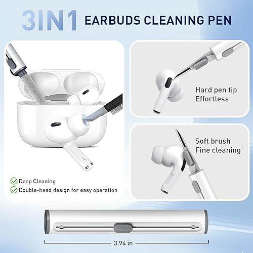 Miniatura 4 de 4 pares de almohadillas de repuesto para las orejas y funda protectora de silicona suave para AirPods Pro de 21 generación con kit limpiador para