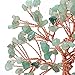 Top Plaza Chakra Healing Crystals Copper Money Tree Wrapped On Natural Green Aventurine Base Feng Shui Luck Figurine