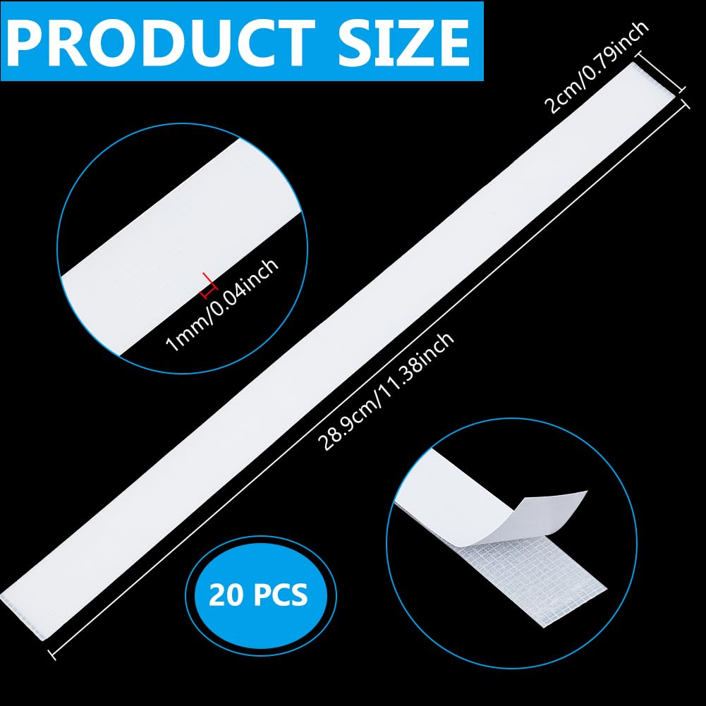BENECREAT 20 Tira de 28.9cm, Tiras de Resina Termofusible de 2cm de Ancho, Tiras de Térmico para Reparación de Encuadernación de Libros. Máquina de Encuadernación Termofusible., 1mm de Espesor