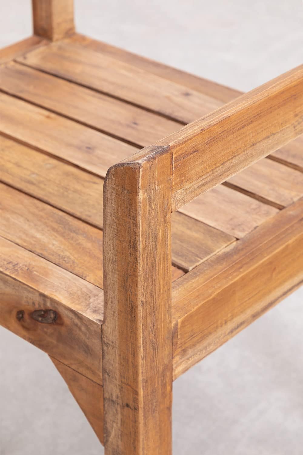 GOKUL ART Solid Sheesham Wood Seating Bench with Armrest for Home Living Room Hall Wooden Furniture for Indoor Outdoor Garden Balcony (Teak Finish) Platform 3