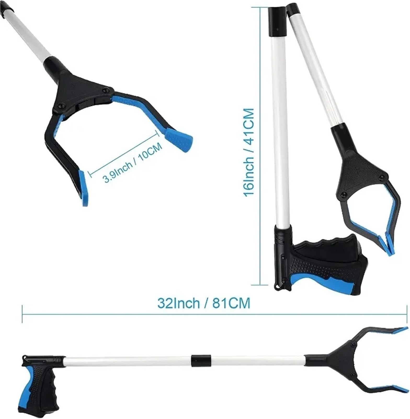 Pinza Estensibile 2 pz Raccoglitori for rifiuti Pieghevoli Raccoglitori Strumenti di Raccolta Pinza Extender Grabber Picker Raccoglitore di rifiuti Pieghevole Strumento Grabber per Anziani