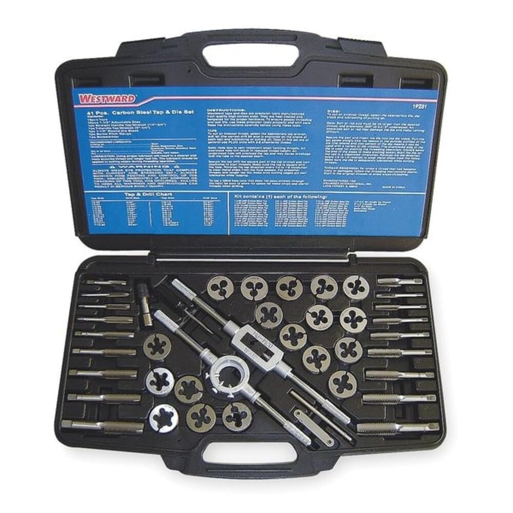 Westward 1PZ51 Tap/Die Set, 41 Pieces: Tap And Die Sets: Amazon