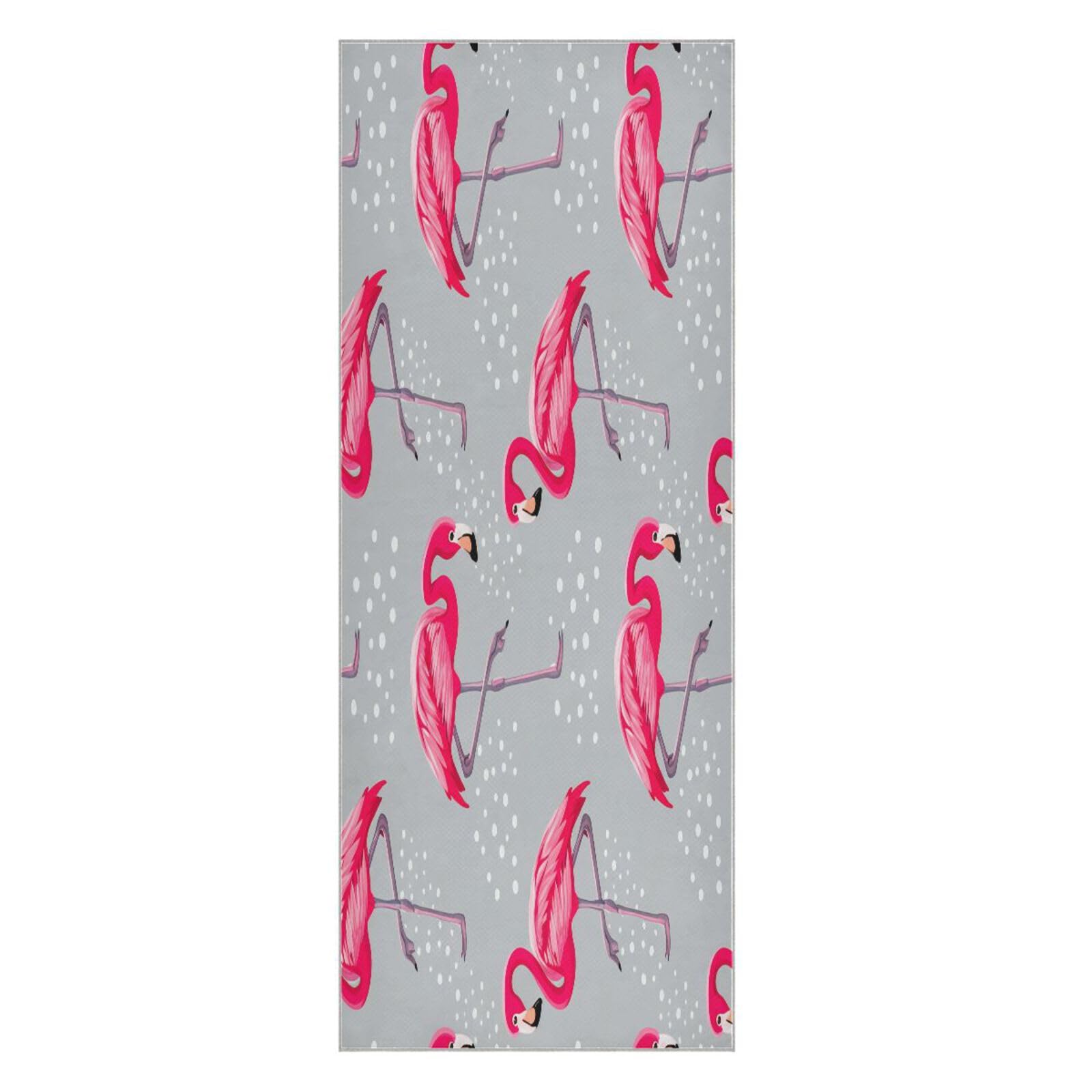 BURSTDDY Flamingo Hot Yoga Towel Absorbent Non Slip Yoga Mat Towel