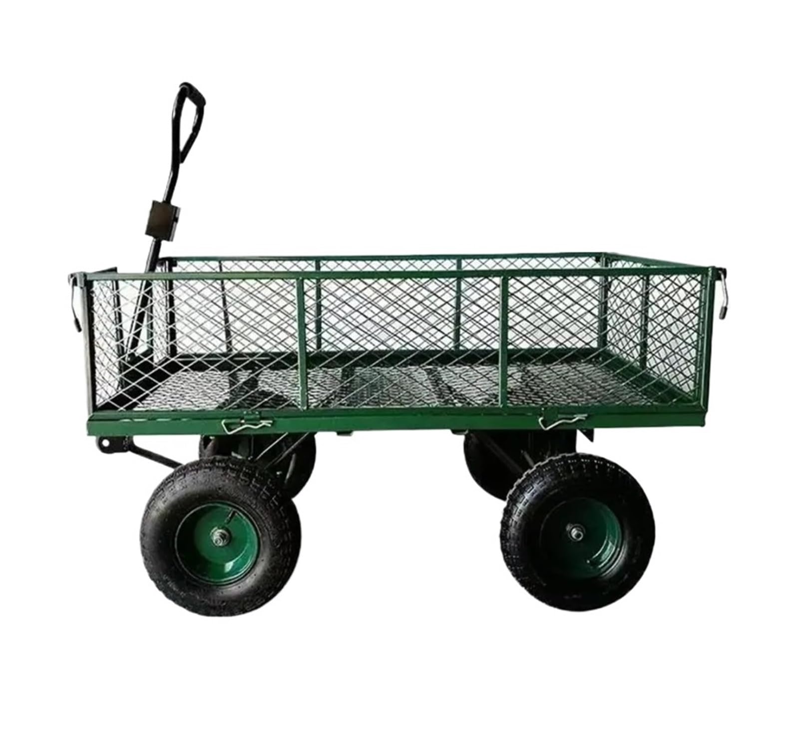 Garden Cart Wagon Carts Mesh Utility Dump Cart with Removable Sides, for Outdoor Lawn Yard Farm Ranch