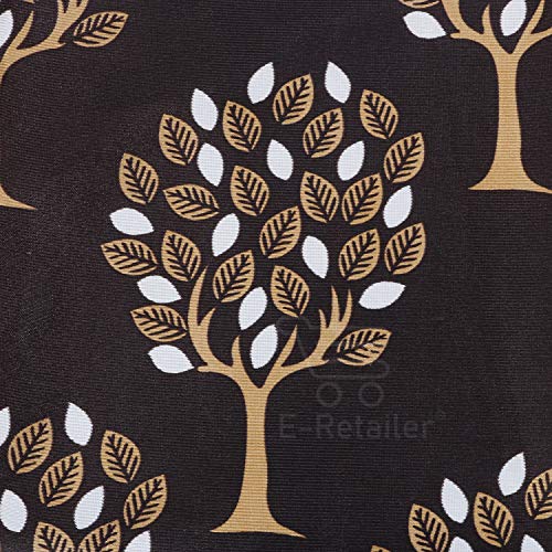 Image of Washing Machine Cover for Top Load 5kg to 7.5kg | Light Weight Dustproof Polyester Cover with Zip Enclosure | Tree Print Fully Automatic Washer Protector Indoor Outdoor Use- Size 23x23x35 inch