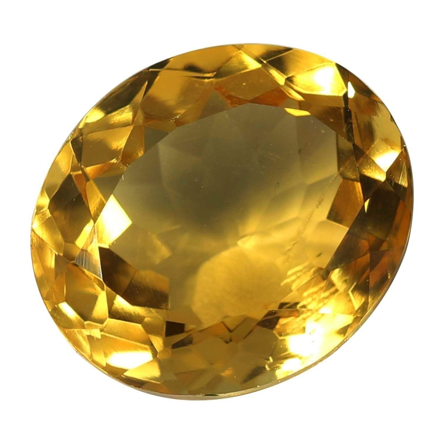 GYATRI 7.25 Ratti Certified Natural Sunela Citrine Yellow Gemstone Stone for Men and Women