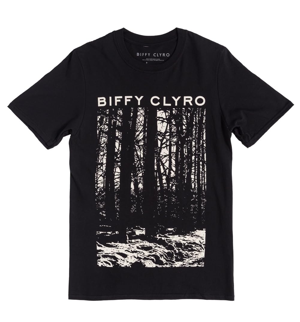 Rock Off Officially Licensed Products Men's Black/Charcoal Rock Off Biffy Clyro Tree T Shirt