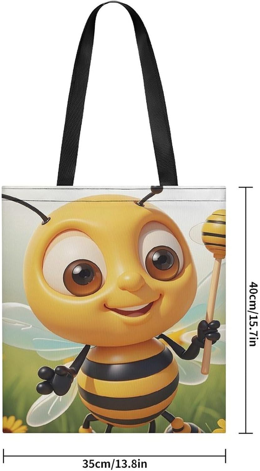 Honey Bee Tote Bag Large Treat Bags for Women Men image 4