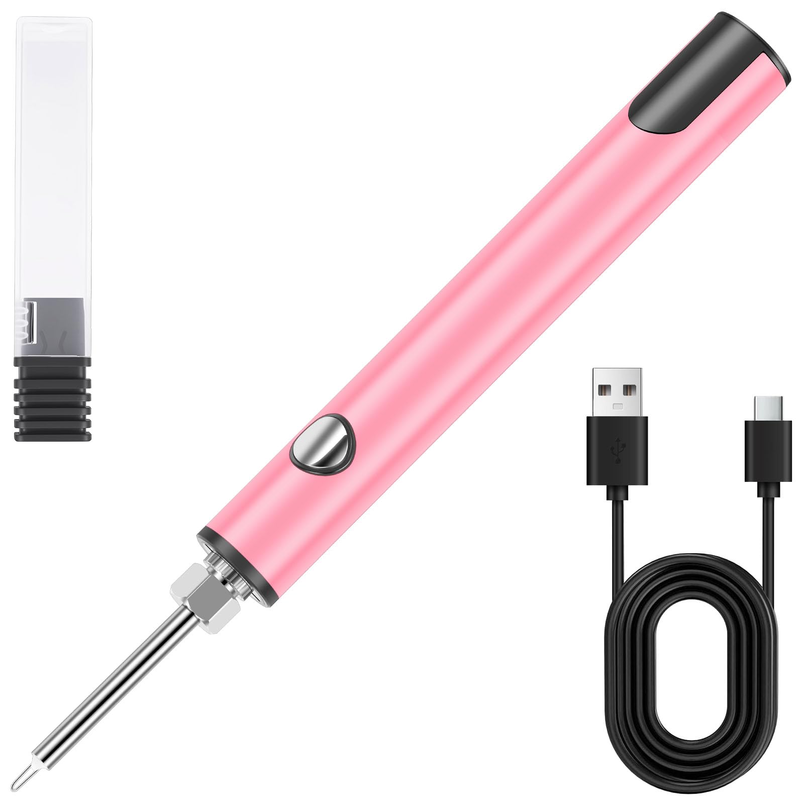 PATNFR Rechargeable Thread Burner Kit Digital Thread Zapper Tool Burning Pen for Beading Leather Craft Sewing Weaving and Stringing Molten Wax Carving Wooden Board Hot Stamping