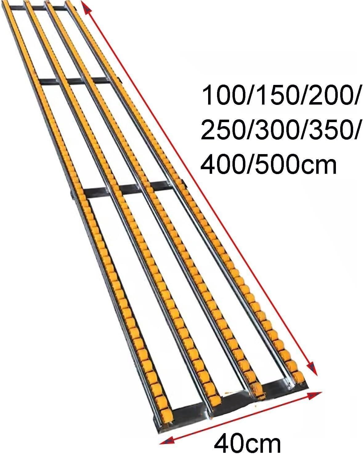 Trasportatore pieghevole non alimentato con metallo e rulli in plastica Sistema leggero per la movimentazione delle merci del magazzino 40x250cm Solut