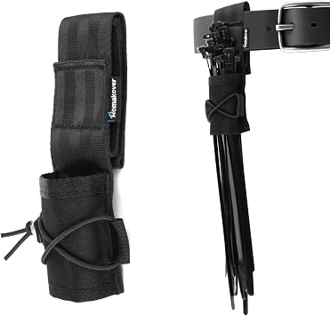 Zip Tie Organizer, Large Capacity Cable Tie Holder with Adjustable Belt Loop & Pocket, Universal Zip Tie Organizer Band for Cable Arrangement, Heavy Duty Wire Tie Keeper for Easy and Neat Organization