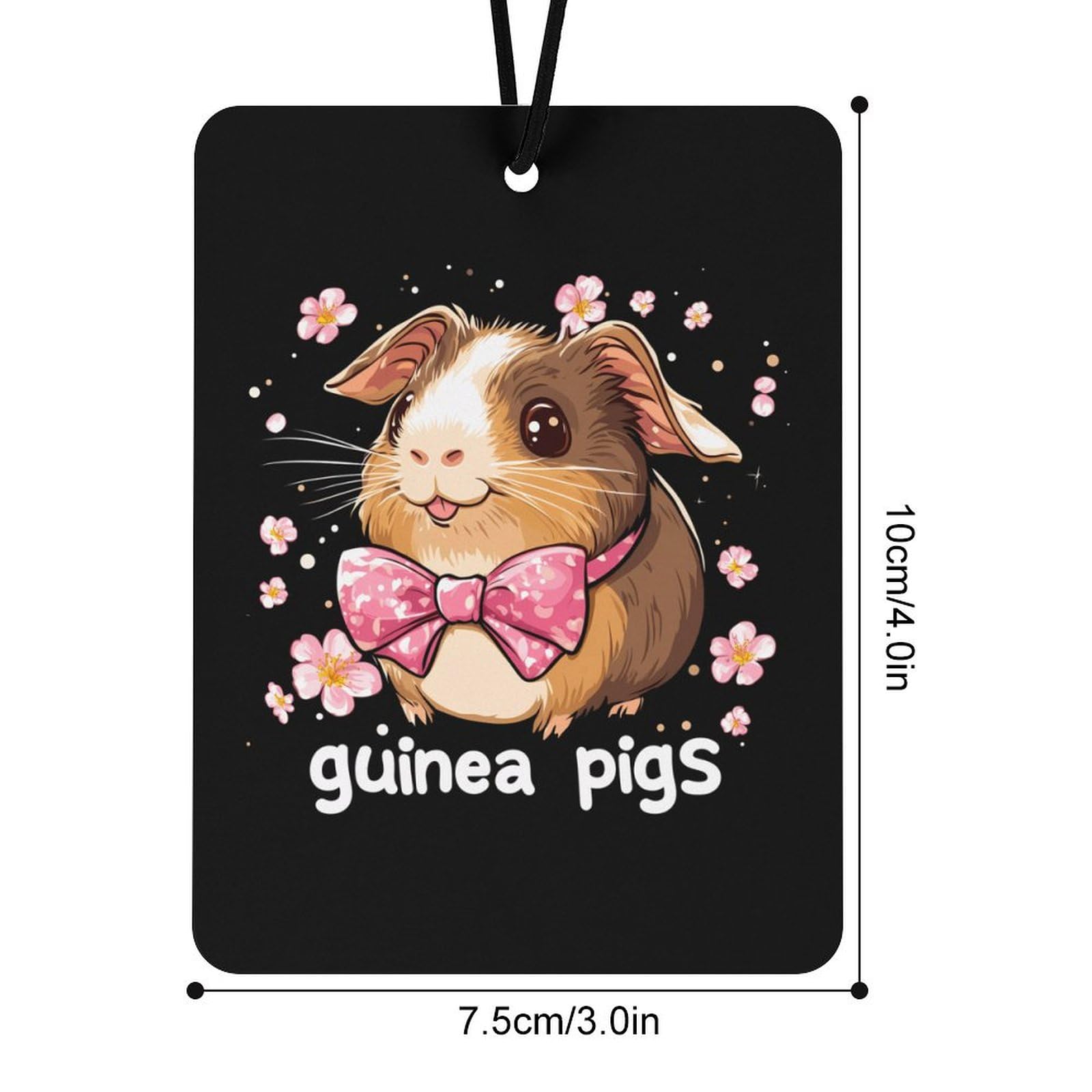 Guinea Pigs Cute Pets Car Air Freshener Hanging Aromatherapy Tablets for Car Accessories Square