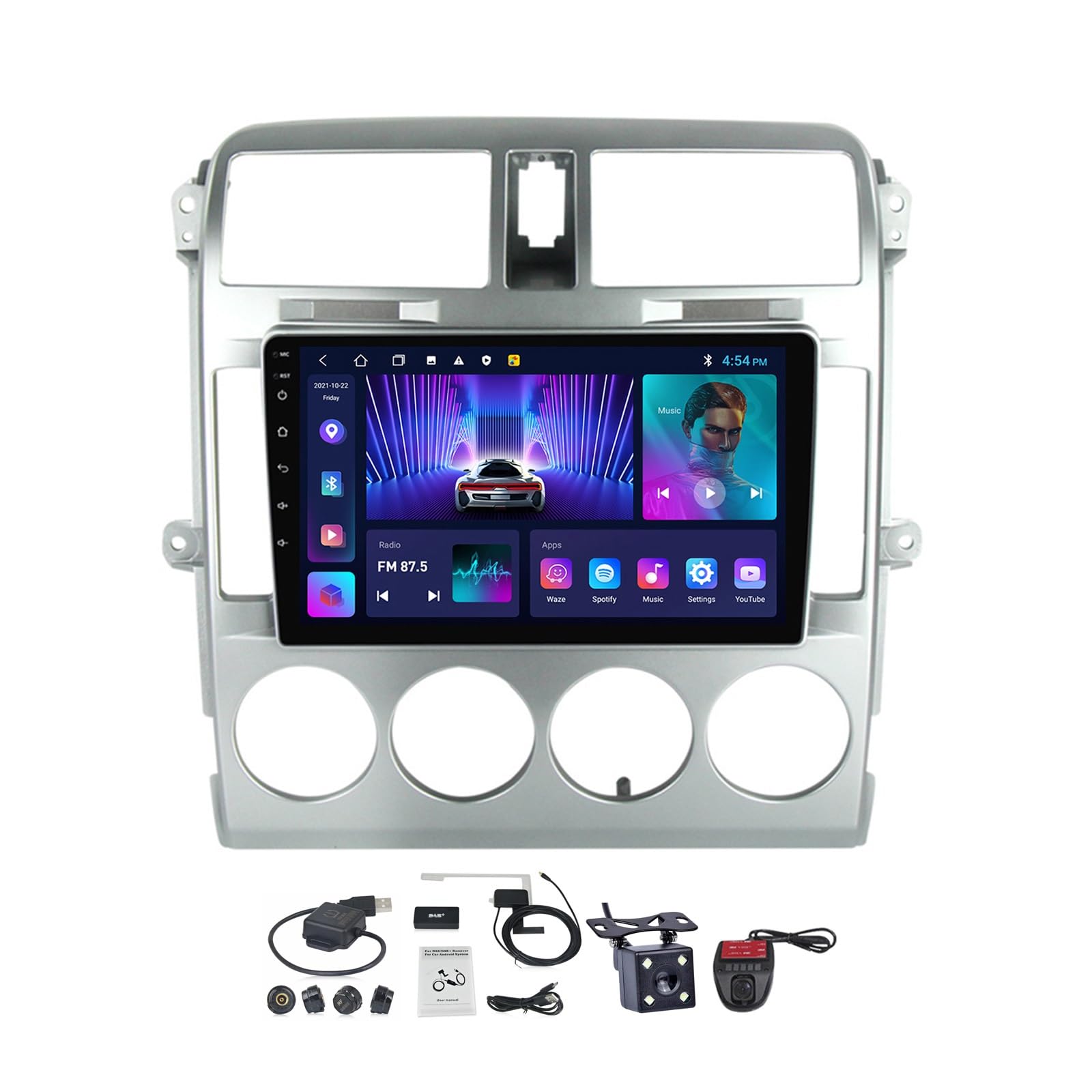 Android 12 Car Radio Stereo NAVEGACIÓN GPS para Kia Carnival UP GQ 2002-2006 9 Pulgadas Pantalla táctil Coche incorporada Carplay Android Auto/FM RDS Dab+/BT/Control del Volante (Size : M100CP)