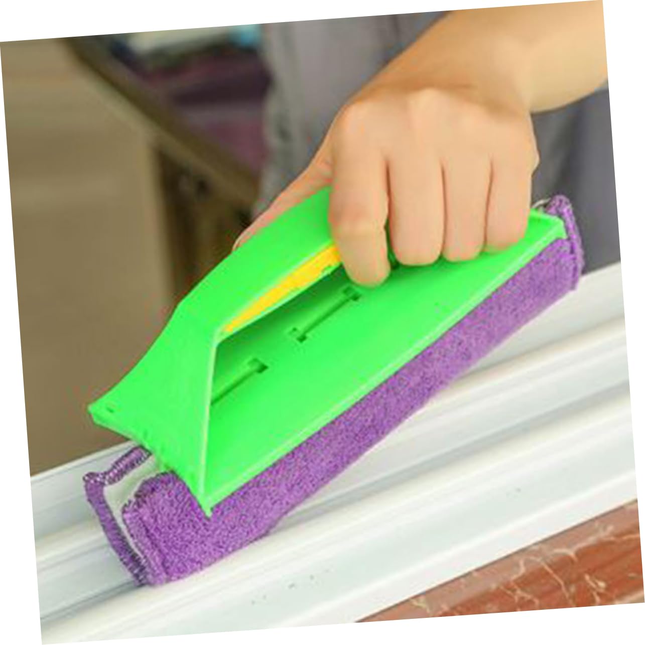 OUNONA Multifunctional Window Squeegee Tool Durable Glass Cleaning Sponge Auto Car Windshield Scraper for Home and Vehicle Use Non Slip Handle for Easy Cleaning