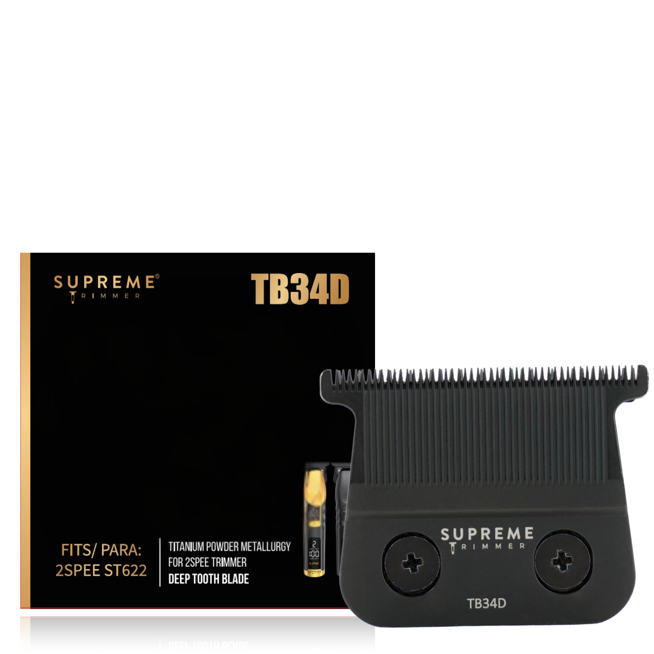 Supreme Trimmer Detachable Blade TB34D for 2Spee Trimmer – Removable, Easy Cleaning, Compatible with 2SPEE Trimmer ST622 | (Deep Tooth)