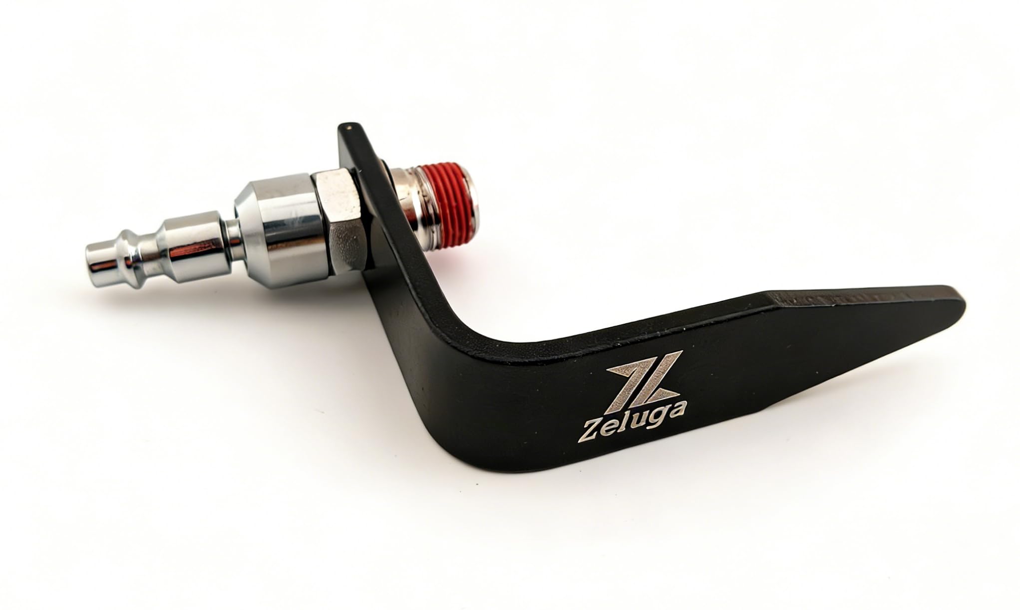 Zeluga 22-414 Heavy Duty Aluminium Pneumatic L-Shaped Rafter Hook for Nail Guns with 1/4in. Industrial Body and 3/8in. Male NPT Swivel Fitting