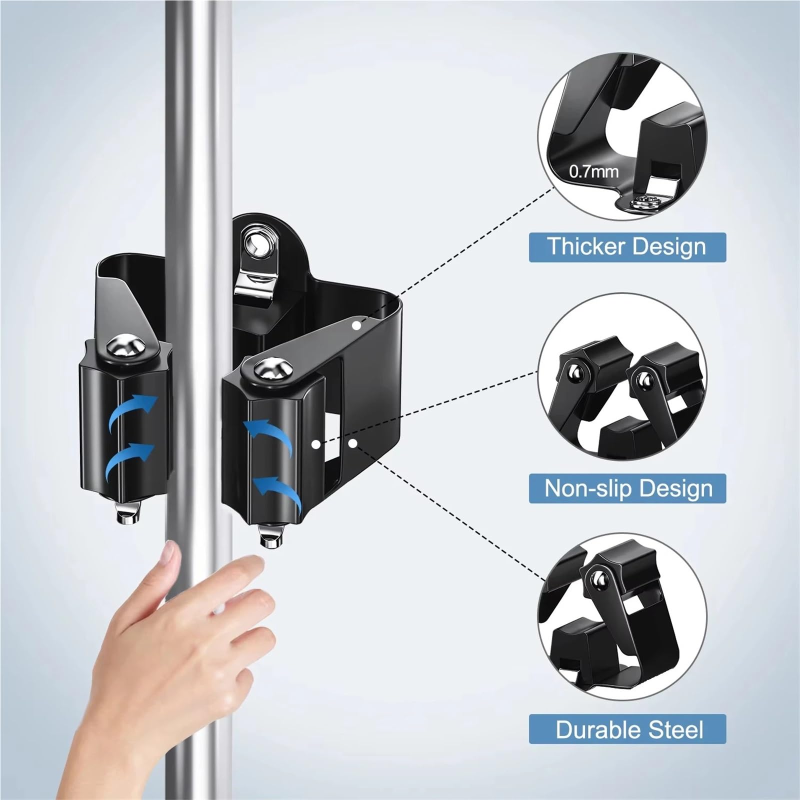 Porta Scope Parete Ganci multiuso Supporti for organizer for mocio Appendiabiti for bagno impermeabile Gancio forte for garage per cucina(2017-B-20pc)