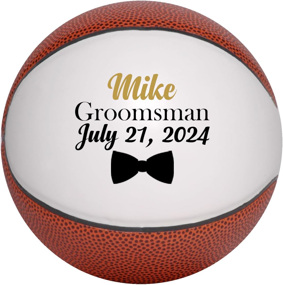 Custom Groomsmen and Best Man Basketball (Mini Size 6" Official Size 1, Without Base)