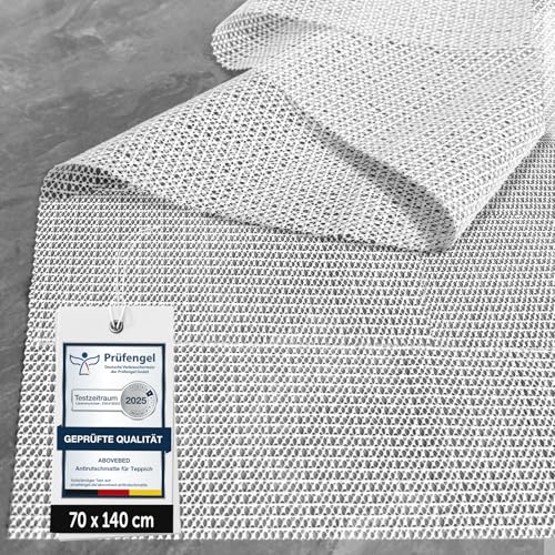 aboveBED Antirutschmatte für Teppich 70 x 140cm, Teppich Antirutschunterlage, Rutschmatte Teppichunterlage rutschfest Teppichstopper, Anti-Rutsch-Matte Mehrzweck für Schubladen, Regale, Tablett, Auto