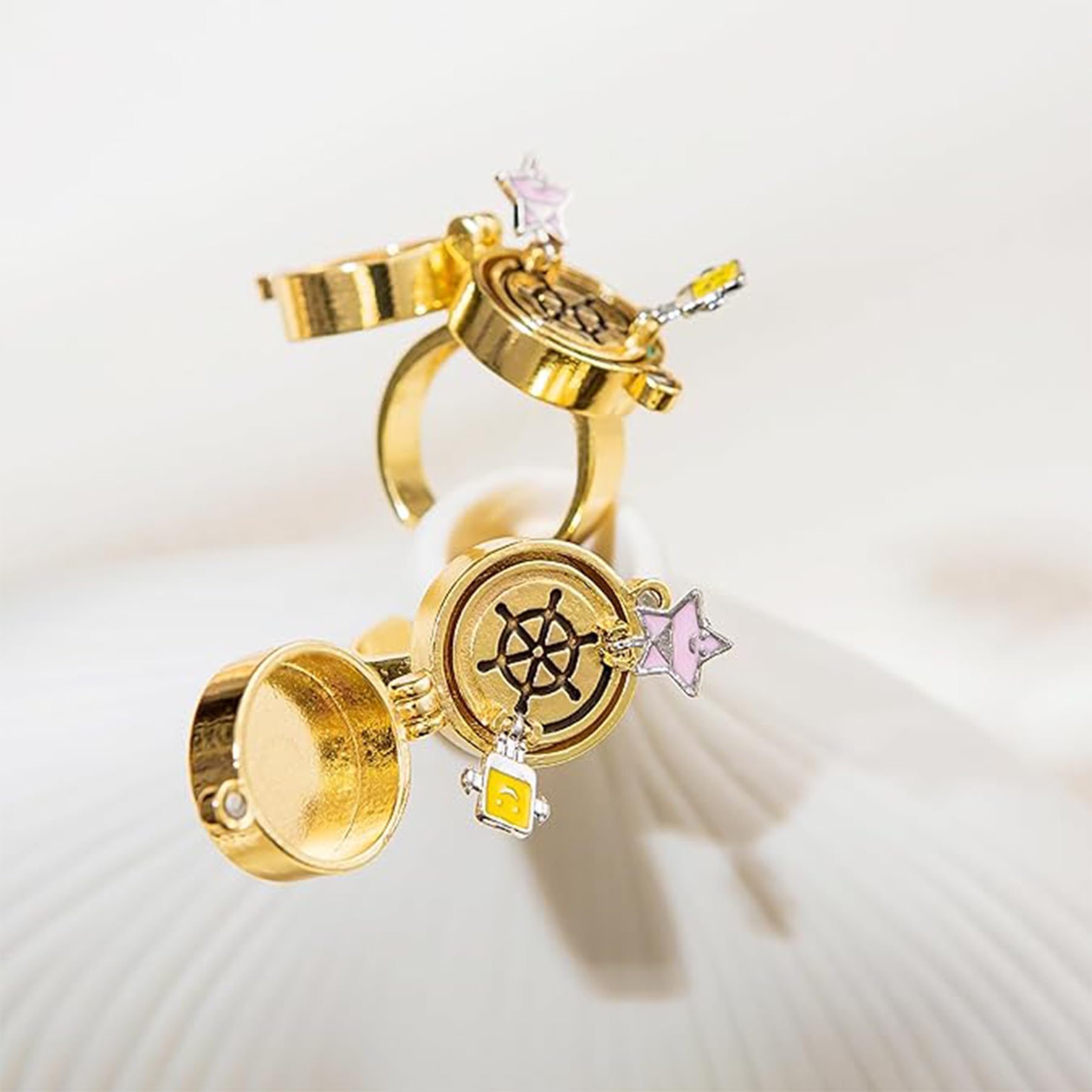 Shengruili 2 Stück Beste Freunde für Immer Ringe,Einstellbar Offene Kappe Ring, Süßes BFF Ring,Umarmungsring Silber,Offene Kappe Ringe,Freundschaftsring,Schmuckgeschenke für Frauen Mädchen