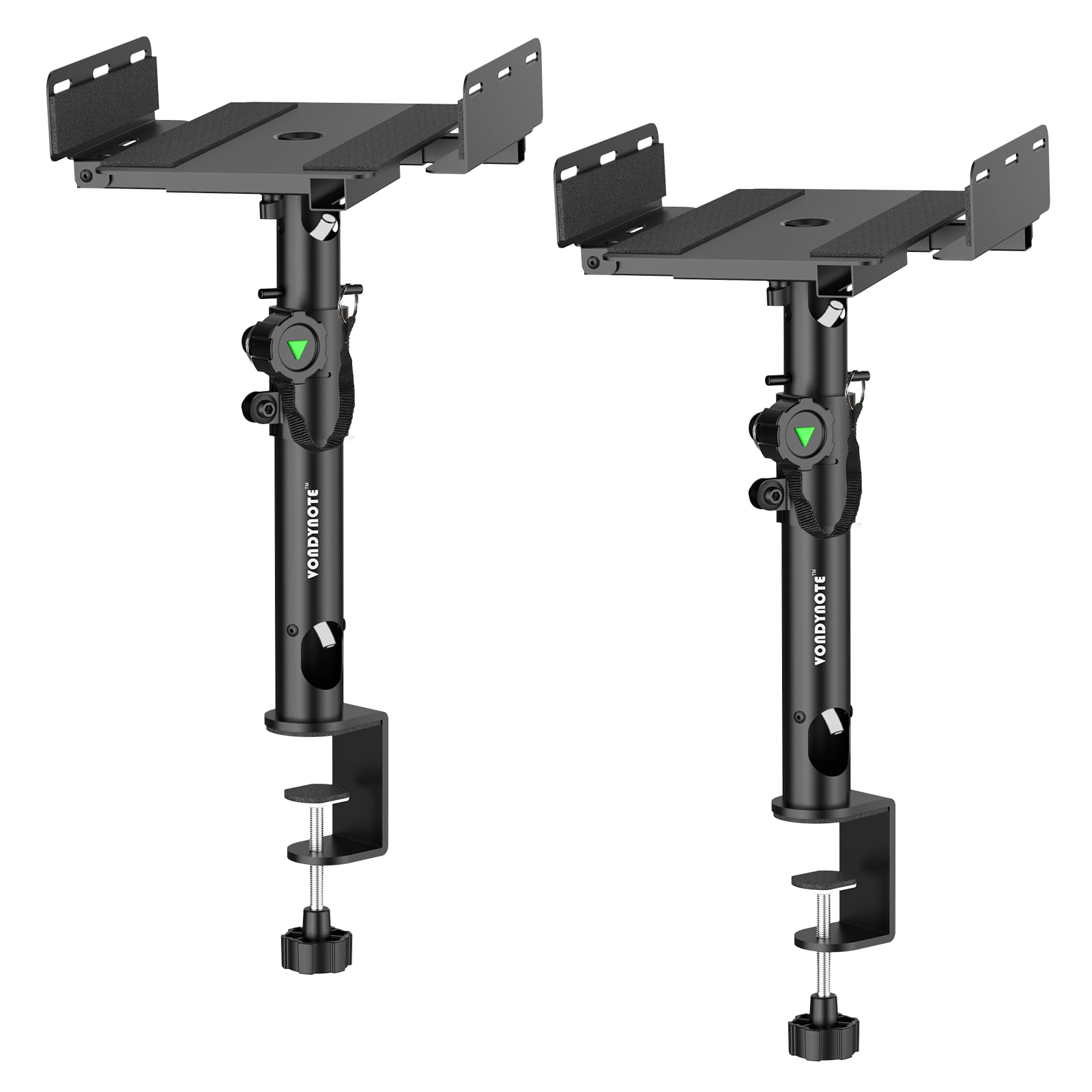 Vondynote Dual Side Clamp Desk Studio Monitor Stands with Cable Management