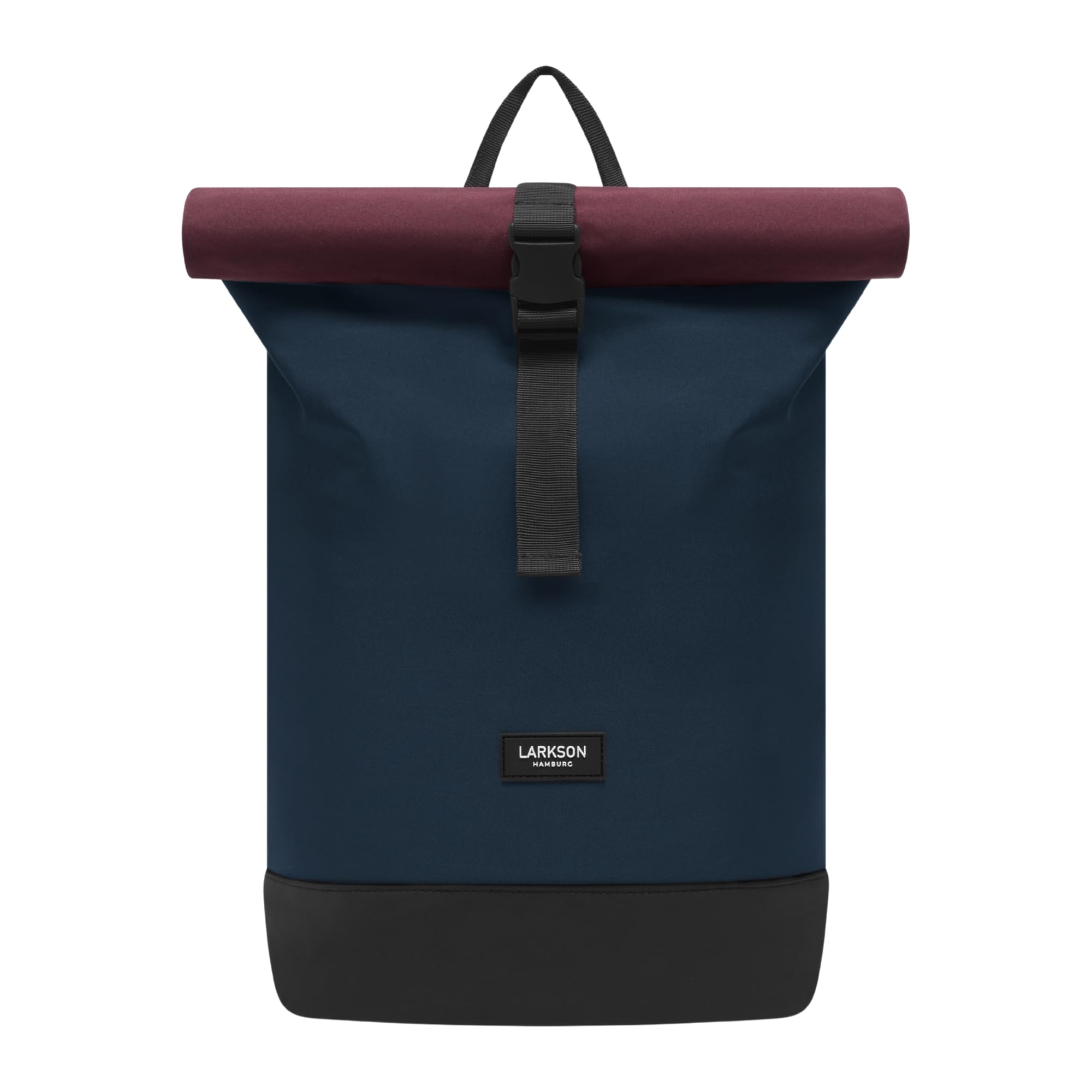 LARKSON Zaino Donna & Uomo Blu Rosso - Janne Small - Zaino roll-top con Scomparto per Laptop per Università, Lavoro, Viaggi e Bicicletta - Zainetto Piccolo - Idrorepellente
