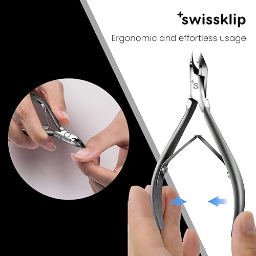 Miniatura 2 de Swissklip Cortador de cutículas, removedor de cutícula, regalos de elefante blanco, pinzas de cutícula, cortador, pinza de uñas utilizada junto con