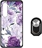 Funda para Nubia Neo 5 Pro + Anillo Giratorio Negro - WZ7 | Soporte Giratorio 360° Anillo de Tracción Negro, Funda Protectora de Silicona Suave para Nubia Neo 5 Pro (6,8") 1