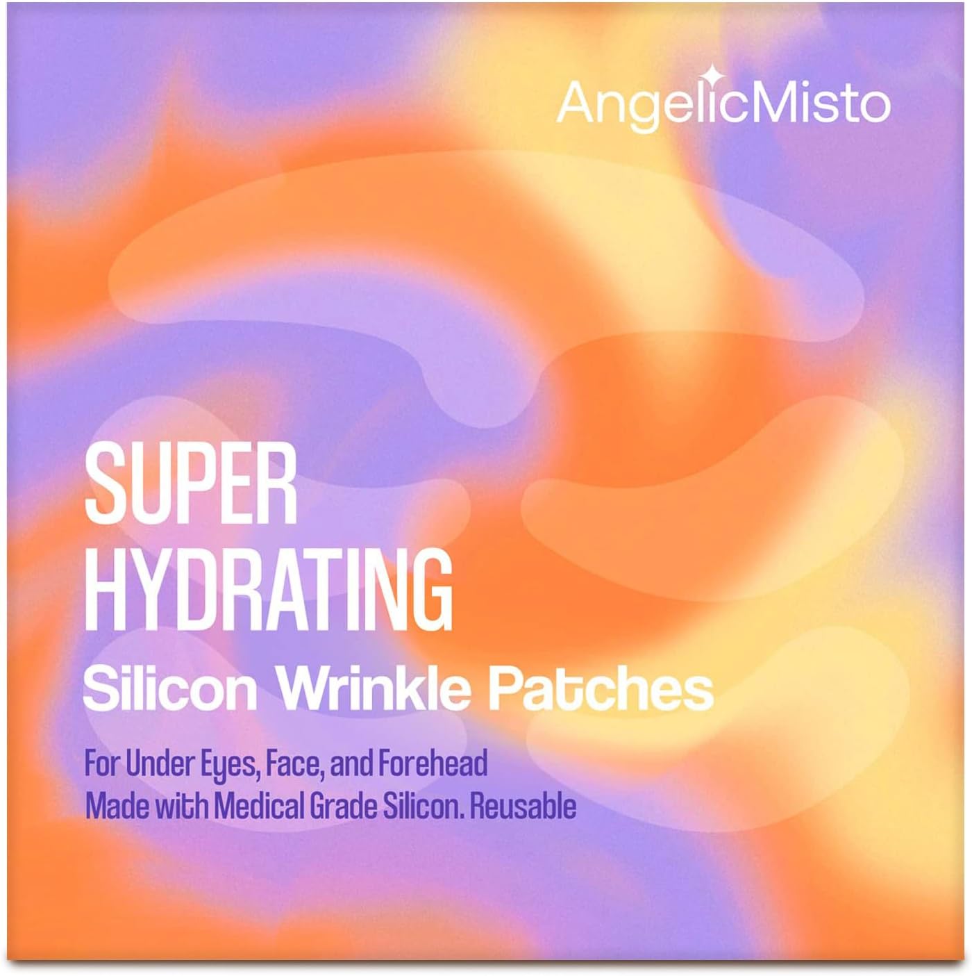 AngelicMisto Reusable Silicone Patches for Under Eye, Face and Forehead Wrinkles