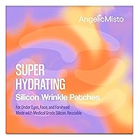 Vista 1 de AngelicMisto Parches de silicona reutilizables para arrugas debajo de los ojos, la cara y la frente